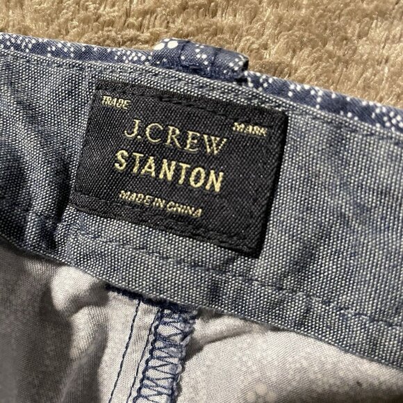 J. Crew Stanton Shorts Men Size 35 Navy Blue Floral Chino Casual Print Vacation - Picture 7 of 9